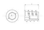 Matice závrtná s límcem M6 x 13 mm ZB