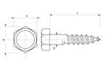 Vrut do dřeva DIN 571 – 5 × 30 mm ZB