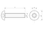 Šroub s půlkulatou hlavou na imbus Ø 8 x 30 mm