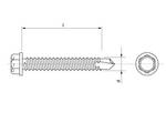 Šroub do plechu samovrtný se šestihrannou hlavou – 4,8 × 22 mm ZB