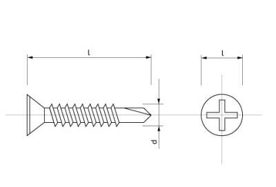 Šroub do plechu samovrtný se zápustnou hlavou – 6,3 × 32 mm ZB