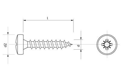 Vrut s půlkulatou hlavou s křížovou drážkou 6 x 100 mm Zn