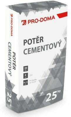 Potěr cementový PRO-DOMA 4 mm 20 MPa – 25 kg