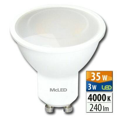 Žárovka spot LED 3W (35W) PAR16 240/100° CRI 80, 230V GU10, 4000K