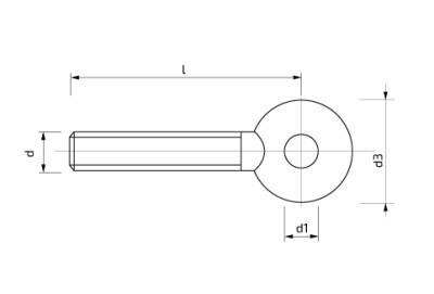 Oko M6 x 100 mm Zn