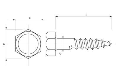 Vrut do dřeva DIN 571 – 12 × 80 mm ZB