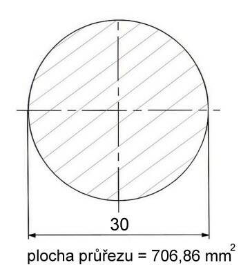 Kruhová ocel tažená 30 mm