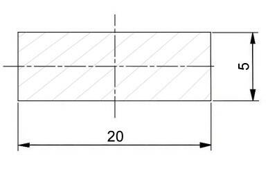 Plochá ocel nerezová 20 x 5 mm stříhaná AISI 304