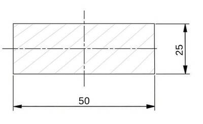 Plochá ocel 50 x 25 mm válcovaná