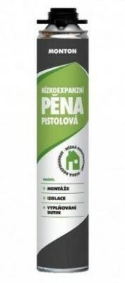 Pěna montážní pistolová nízkoexpanzní Monton – 750 ml