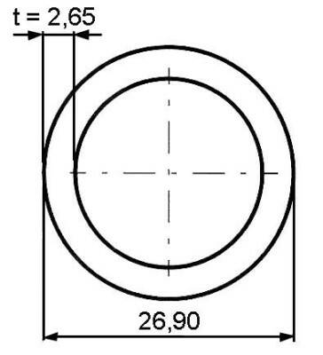 Trubka pozinkovaná svařovaná 3/4" (26,90x2,65mm)