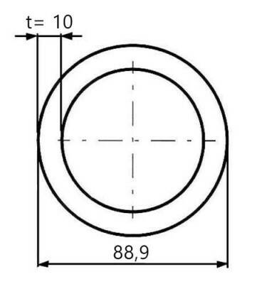 Trubka bezešvá 88,9 x 10 mm