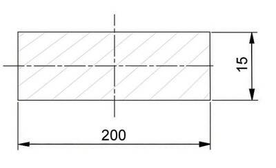 Plochá ocel široká 200 x 15 mm válcovaná